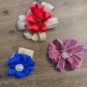 Sustainable Gift Bows Set - Handmade Floral Toppers & Reusable Accessories